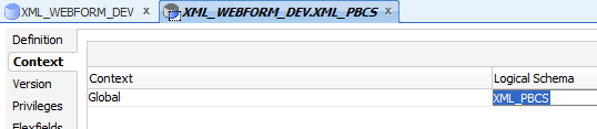 Assign Logical Schema to Context