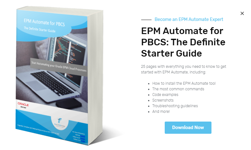 EPM Automate for PBCS - The Definite Starter Guide